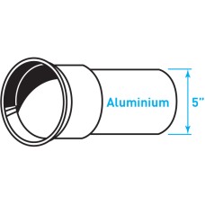 Truck Exhaust 20º Expanded Lipped Flange, Aluminized Steel - 5" Diameter